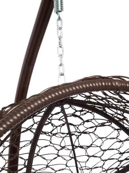 Изображение товара Кресло подвесное M-Group Орех / 11600210 (коричневый ротанг/синяя подушка)