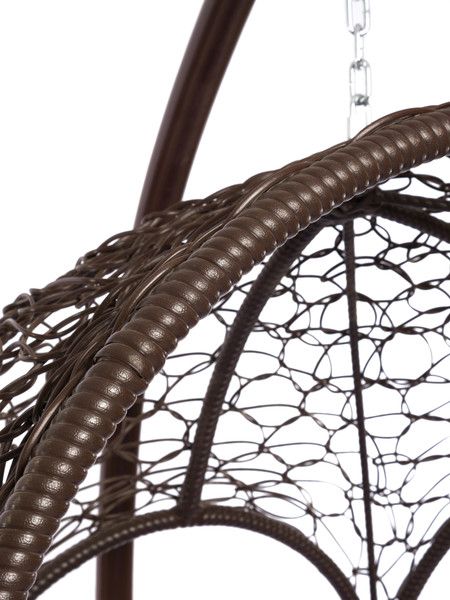 Изображение товара Кресло подвесное M-Group Орех / 11600210 (коричневый ротанг/синяя подушка)