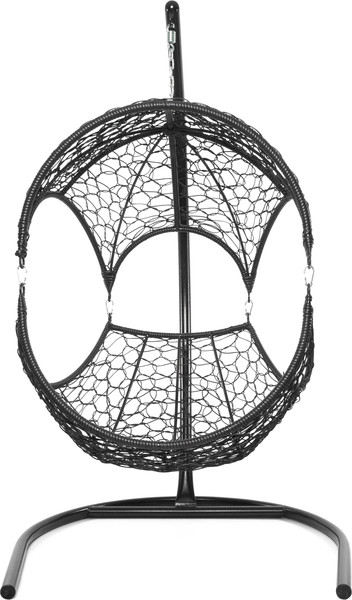 Изображение товара Кресло подвесное M-Group Орех / 11600404 (черный ротанг/зеленая подушка)