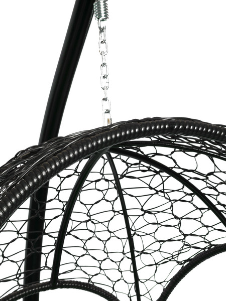 Изображение товара Кресло подвесное M-Group Орех / 11600404 (черный ротанг/зеленая подушка)