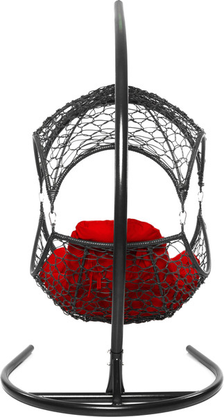 Изображение товара Кресло подвесное M-Group Орех / 11600406 (черный ротанг/красная подушка)