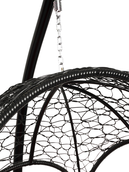 Изображение товара Кресло подвесное M-Group Орех / 11600406 (черный ротанг/красная подушка)