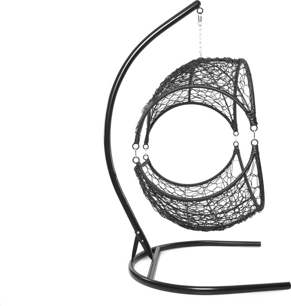 Изображение товара Кресло подвесное M-Group Орех / 11600410 (черный ротанг/синяя подушка)