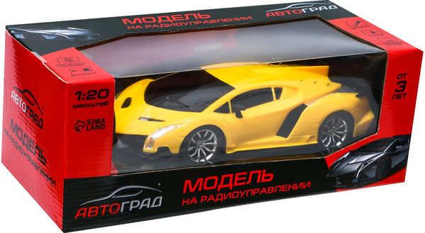 Изображение товара Радиоуправляемая игрушка Автоград Ламбо / 2508977 (желтый, с батарейками)