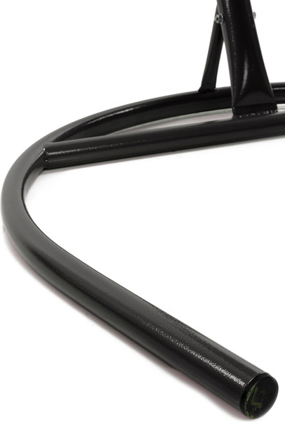 Изображение товара Кресло подвесное M-Group Капля Люкс / 11034105 (черный/белый ротанг/коричневая подушка)