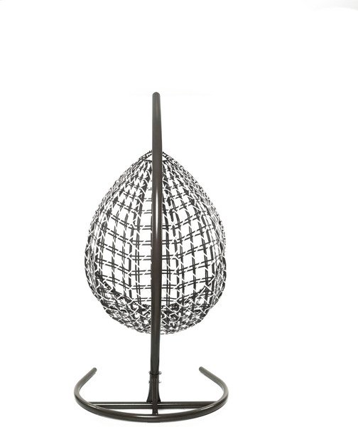 Изображение товара Кресло подвесное M-Group Капля Люкс / 11034106 (черный/белый ротанг/красная подушка)