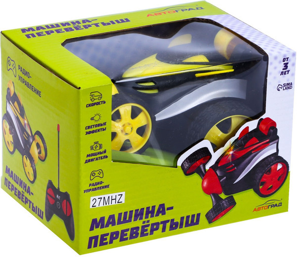 Изображение товара Радиоуправляемая игрушка Автоград Перевертыш Циклон / 6975591 (желтый, с батарейками)