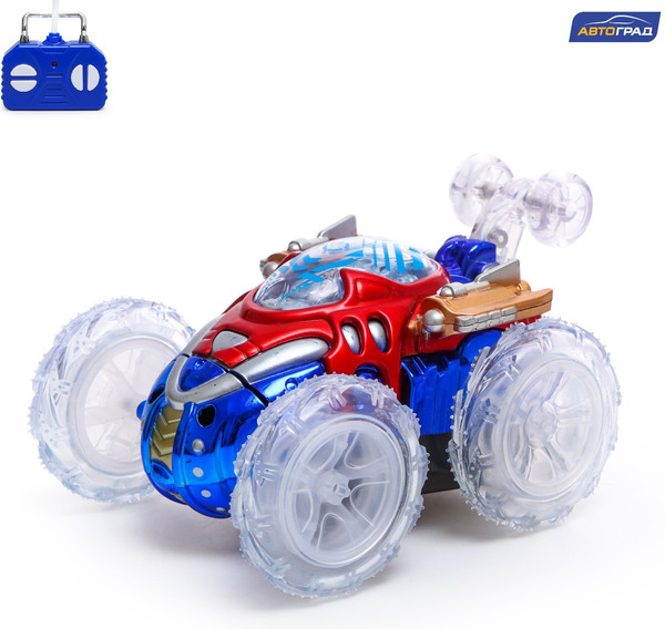 Изображение товара Радиоуправляемая игрушка Автоград Перевертыш Трюк / 7706965 (синий, с батарейками)