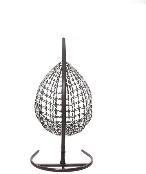 Изображение товара Кресло подвесное M-Group Капля Люкс / 11034108 (черный/белый ротанг/розовая подушка)