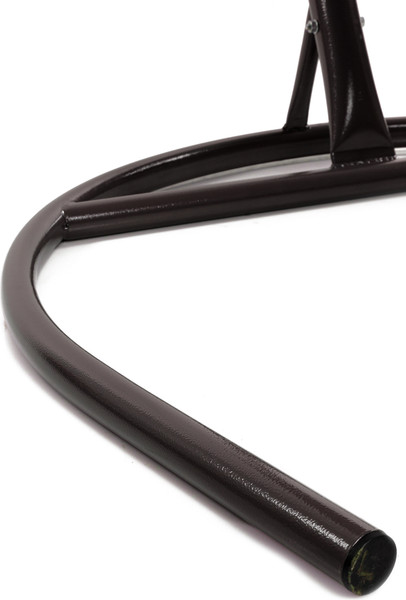 Изображение товара Кресло подвесное M-Group Капля Люкс / 11034108 (черный/белый ротанг/розовая подушка)