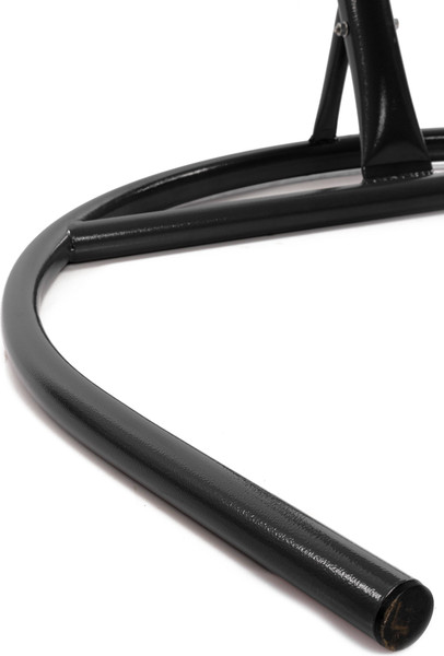 Изображение товара Кресло подвесное M-Group Капля Люкс / 11034109 (черный/белый ротанг/серая подушка)