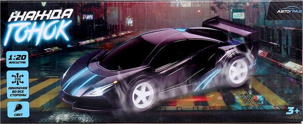 Изображение товара Радиоуправляемая игрушка Автоград Машина. Жажда гонок 634-2 / 9932941 (черный, с батарейками)
