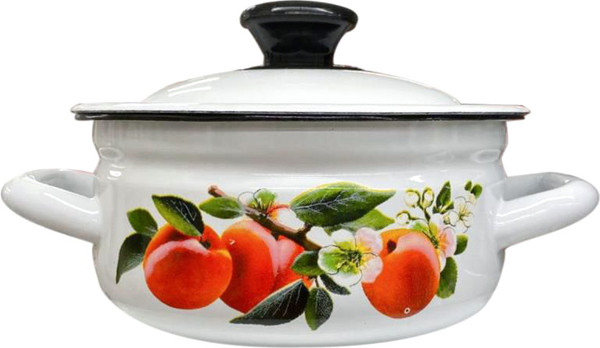 Изображение товара Кастрюля КМЗ 41704-082/6-У4 (белый, с декором)