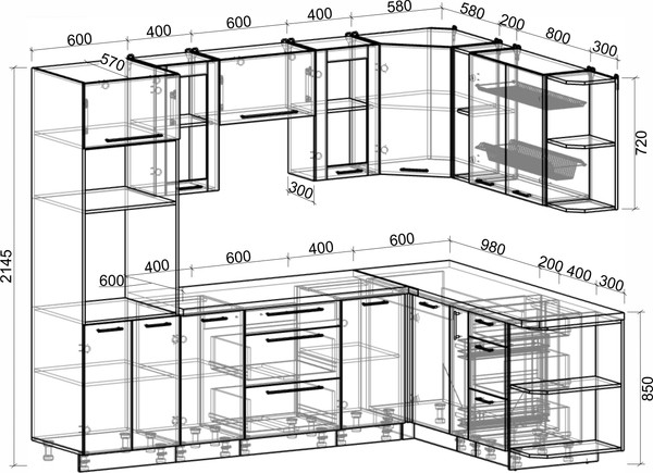 Изображение товара Кухонный гарнитур Интерлиния Мила Пластик 1.88x2.6 PR (зефирный/полынь/кастилло темный)
