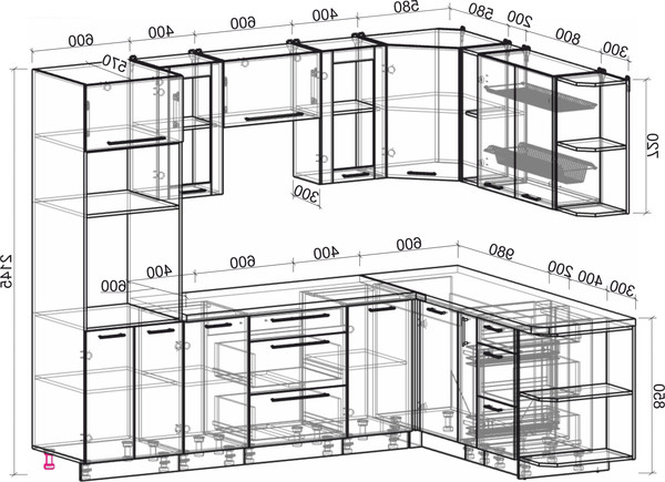 Изображение товара Кухонный гарнитур Интерлиния Мила Пластик 1.88x2.6 PR (латте/кварцевый/опал светлый)