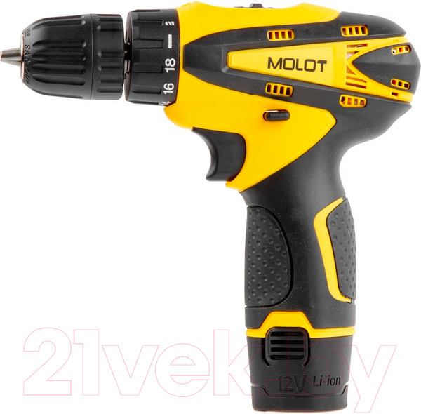 Изображение товара Аккумуляторная дрель-шуруповерт Molot MBD 1215 DLi (MBD1215DLi0013)