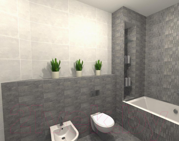 Изображение товара Декоративная плитка Beryoza Ceramica Дивар 4 серый (300x600)