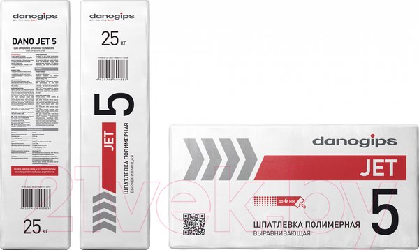 Изображение товара Шпатлевка Danogips Dano Jet 5 (25кг)