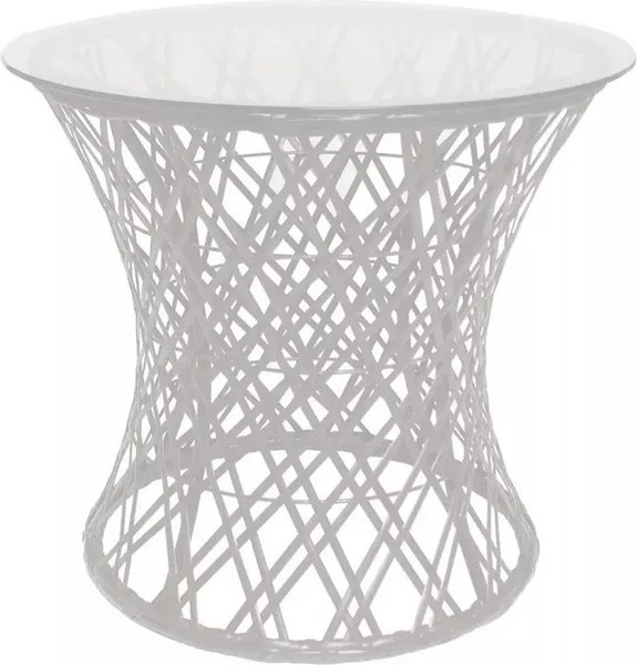 Изображение товара Стол садовый M-Group Бонго Макси Со стеклом / 19180156 (бесцветный/белый, 0.56м)