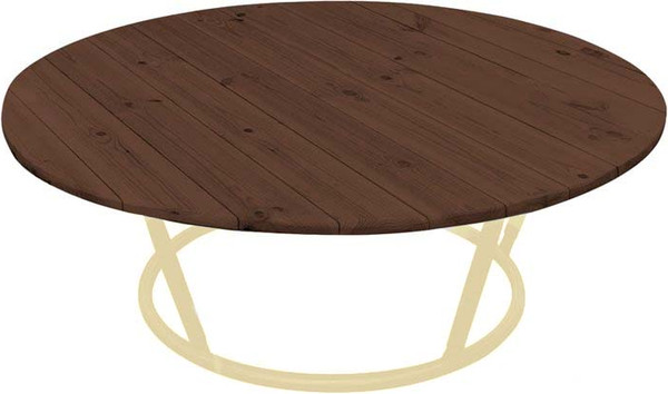 Изображение товара Стол садовый M-Group Папасан круглый / 19030500 (бежевый без ротанга)