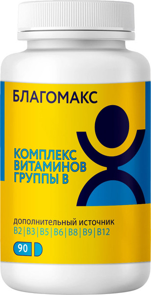 Изображение товара Мультивитаминный комплекс ВИС Благомакс витаминов группы В (90шт)