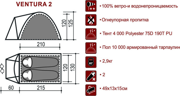 Изображение товара Палатка INDI Ventura 2