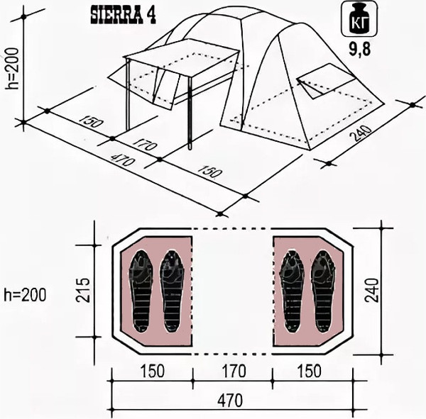 Изображение товара Палатка INDI Sierra 4