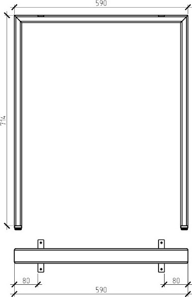 Изображение товара Подстолье Allerd П-образное / 2110100000 (белый муар)