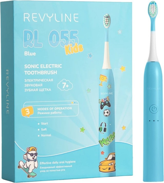 Изображение товара Ультразвуковая зубная щетка Revyline RL 055 Kids / 7936 (голубой)