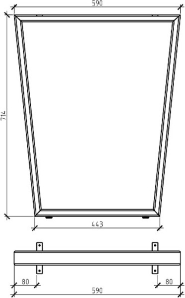 Изображение товара Подстолье Allerd Трапеция / 2140100000 (белый муар)