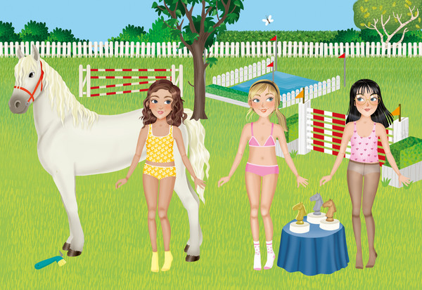 Изображение товара Развивающая книга CLEVER Наряди куколку. Лошадки, мягкая обложка (Барсотти Элеонора)