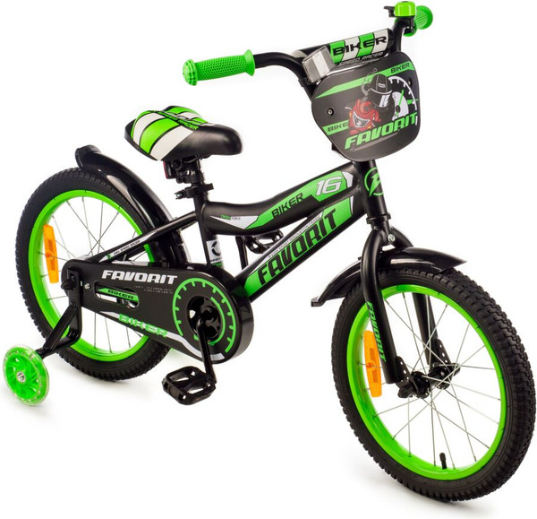 Изображение товара Детский велосипед FAVORIT Biker / BIK-16GN (разобранный, в коробке)
