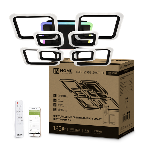 Изображение товара Потолочный светильник INhome Elegant ARIS-125RGB-SMART-BL / 4690612051314