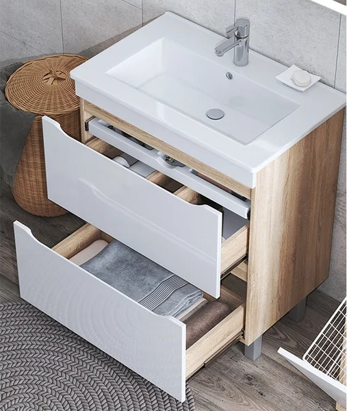 Изображение товара Тумба под умывальник Vigo Grani 750-0-2 (дуб золотой)