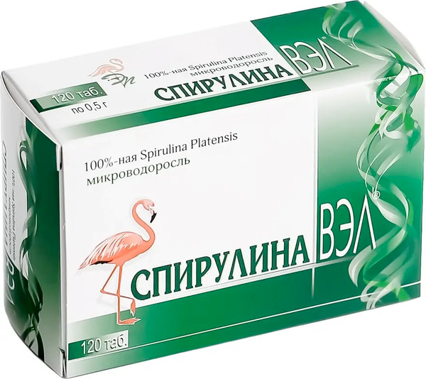 Изображение товара Пищевая добавка В-Мин Спирулина ВЭЛ №120