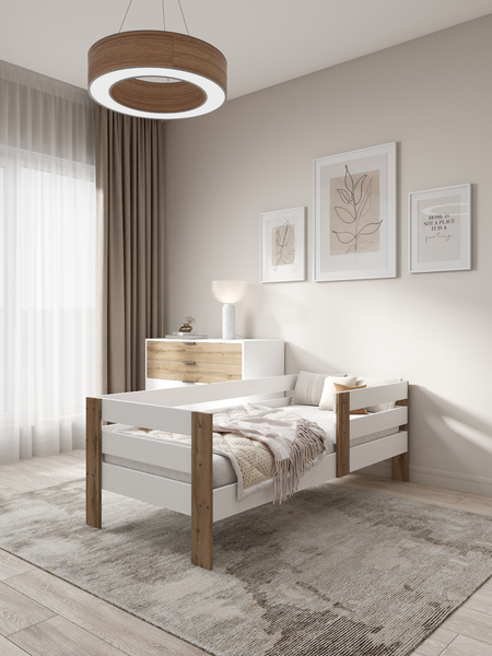 Изображение товара Кровать-тахта EcoWood Атланта-2 с ящиками 80х180 / ECO.001.00051.80-180.101SE/376WML