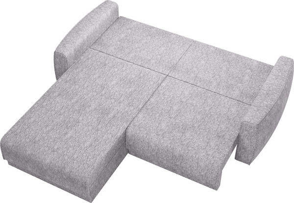Изображение товара Диван угловой Олмеко Женева SO2P Еврокнижка (микровелюр, шейп сильвер)