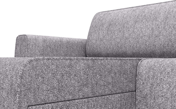 Изображение товара Диван угловой Олмеко Женева SO2P Еврокнижка (микровелюр, шейп сильвер)