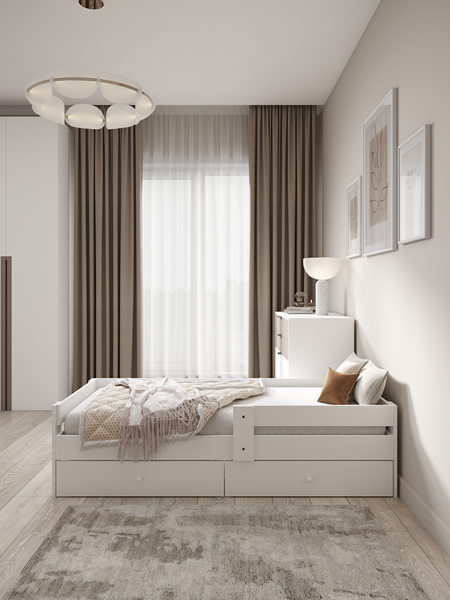 Изображение товара Кровать-тахта EcoWood Барселона-2 с ящиками 80х180 / ECO.001.00053.80-180.101SE