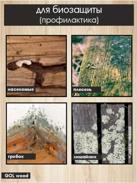 Изображение товара Антисептик для древесины GOL Антисептик-Био (1кг)