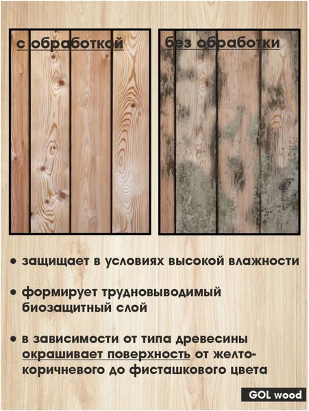 Изображение товара Антисептик для древесины GOL Антисептик-Супербио (1кг)