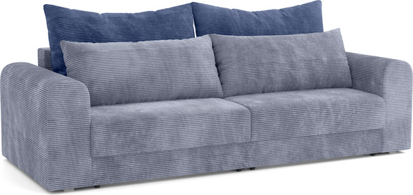 Изображение товара Диван Олмеко Конго 2S Еврокнижка две секции (велюр, цилиум стил/велюр, цилиум индиго)