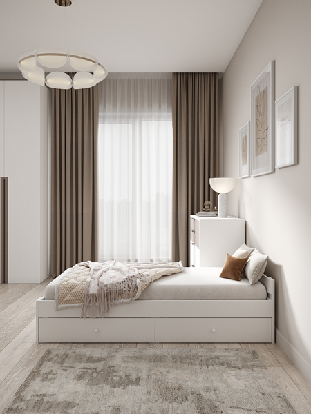 Изображение товара Односпальная кровать EcoWood Денвер-2 с ящиками 80х200 / ECO.001.00057.80-200.101SE