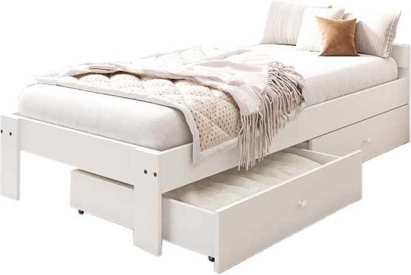 Изображение товара Односпальная кровать EcoWood Денвер-2 с ящиками 80х200 / ECO.001.00057.80-200.101SE