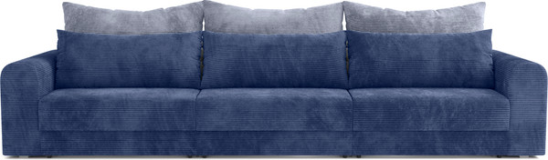 Изображение товара Диван Олмеко Конго 3S Еврокнижка три секции (велюр, цилиум индиго/велюр, цилиум стил)