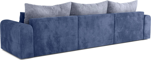 Изображение товара Диван Олмеко Конго 3S Еврокнижка три секции (велюр, цилиум индиго/велюр, цилиум стил)