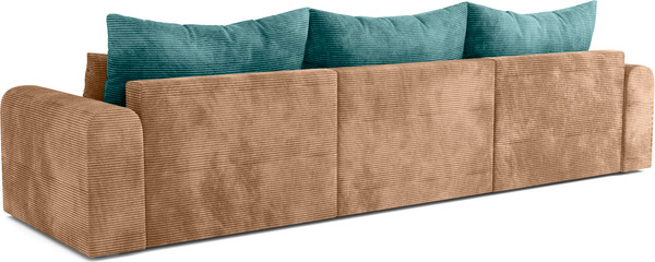 Изображение товара Диван Олмеко Конго 3S Еврокнижка три секции (велюр, цилиум крем/велюр, цилиум форест)