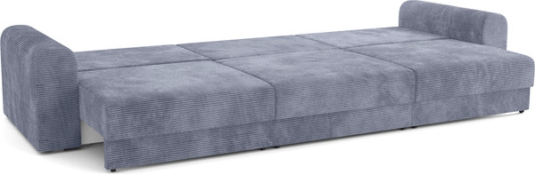 Изображение товара Диван Олмеко Конго 3S Еврокнижка три секции (велюр, цилиум стил/велюр, цилиум индиго)