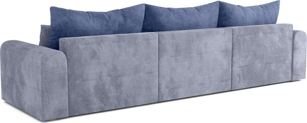 Изображение товара Диван Олмеко Конго 3S Еврокнижка три секции (велюр, цилиум стил/велюр, цилиум индиго)