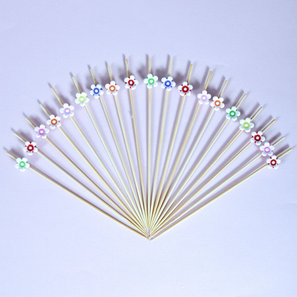 Изображение товара Набор шпажек для канапе Мультидом Ромашки BJ80-600 (24шт)